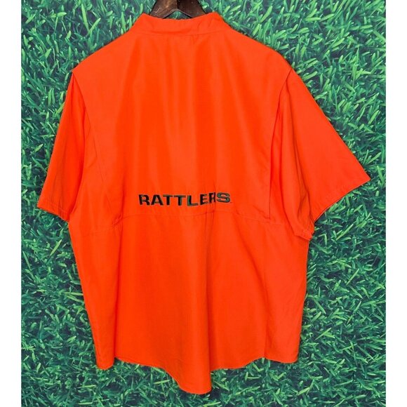 Florida A&M FAMU Rattlers HBCU Men’s XL Orange Button Front Short Sleeve Shirt - Picture 4 of 6